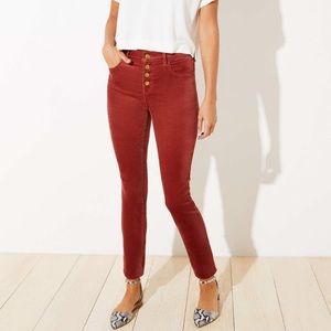 LOFT VELVET HIGH WAISTED JEANS